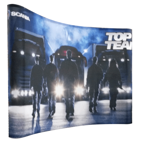 Wall Banner Cloth Curve with end caps